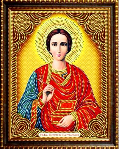 Алмазная мозаика/ подрамник/ частичная выкладка/ круглые блестящие стразы/ 27х33 см/ арт. AS73473 ЦЕЛИТЕЛЬ ПАНТЕЛЕЙМОН Алмазная мозаика/ подрамник/ частичная выкладка/ круглые блестящие стразы/ 27х33 см/ арт. AS73473 ЦЕЛИТЕЛЬ ПАНТЕЛЕЙМОН